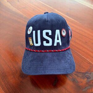 Polo Ralph Lauren Team USA 2026 Olympics Courduroy Cap Hat with Enamel Pins NWT